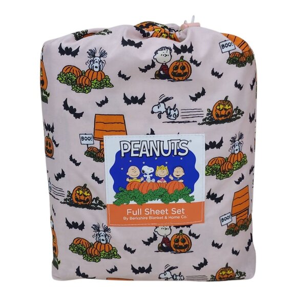 Peanuts Halloween Full Sheet Set By Berkshire Blanket - Picture 1 of 6
